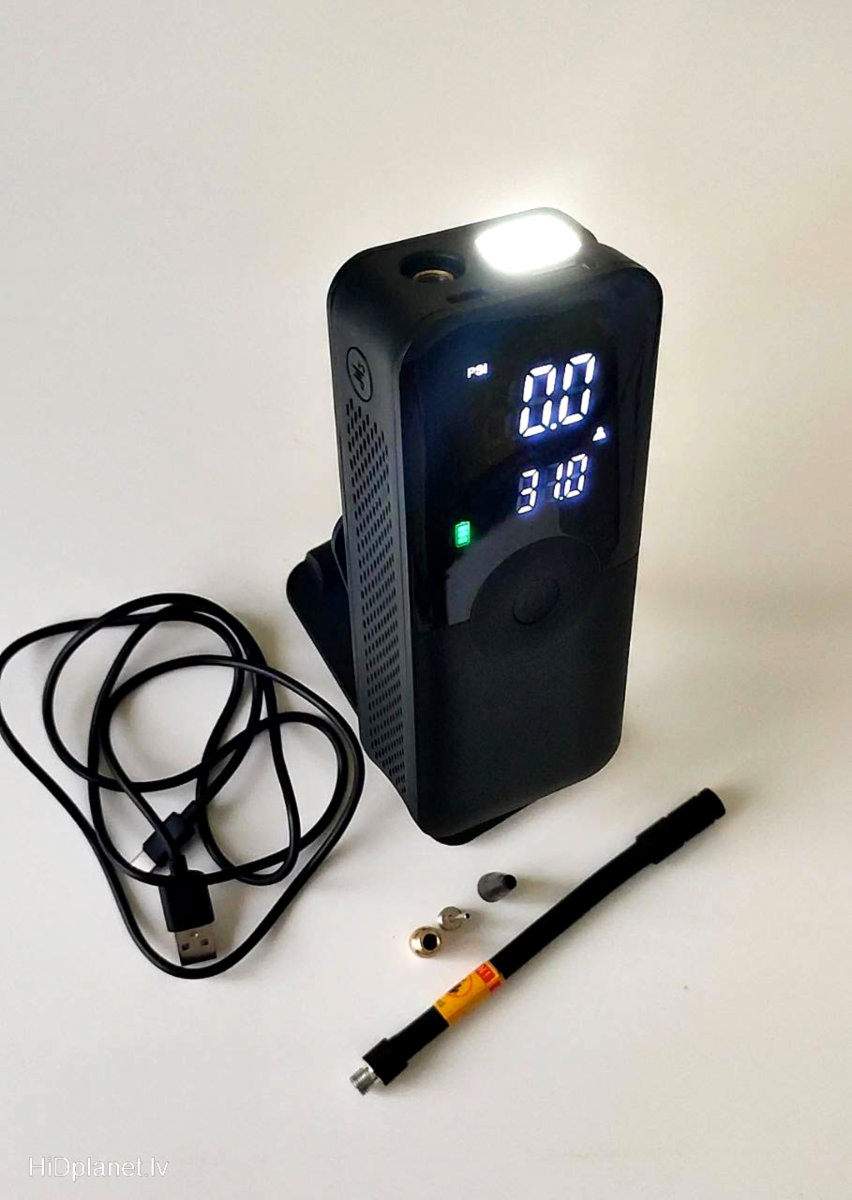 Portatīvs akumulatora auto kompresors riteņiem