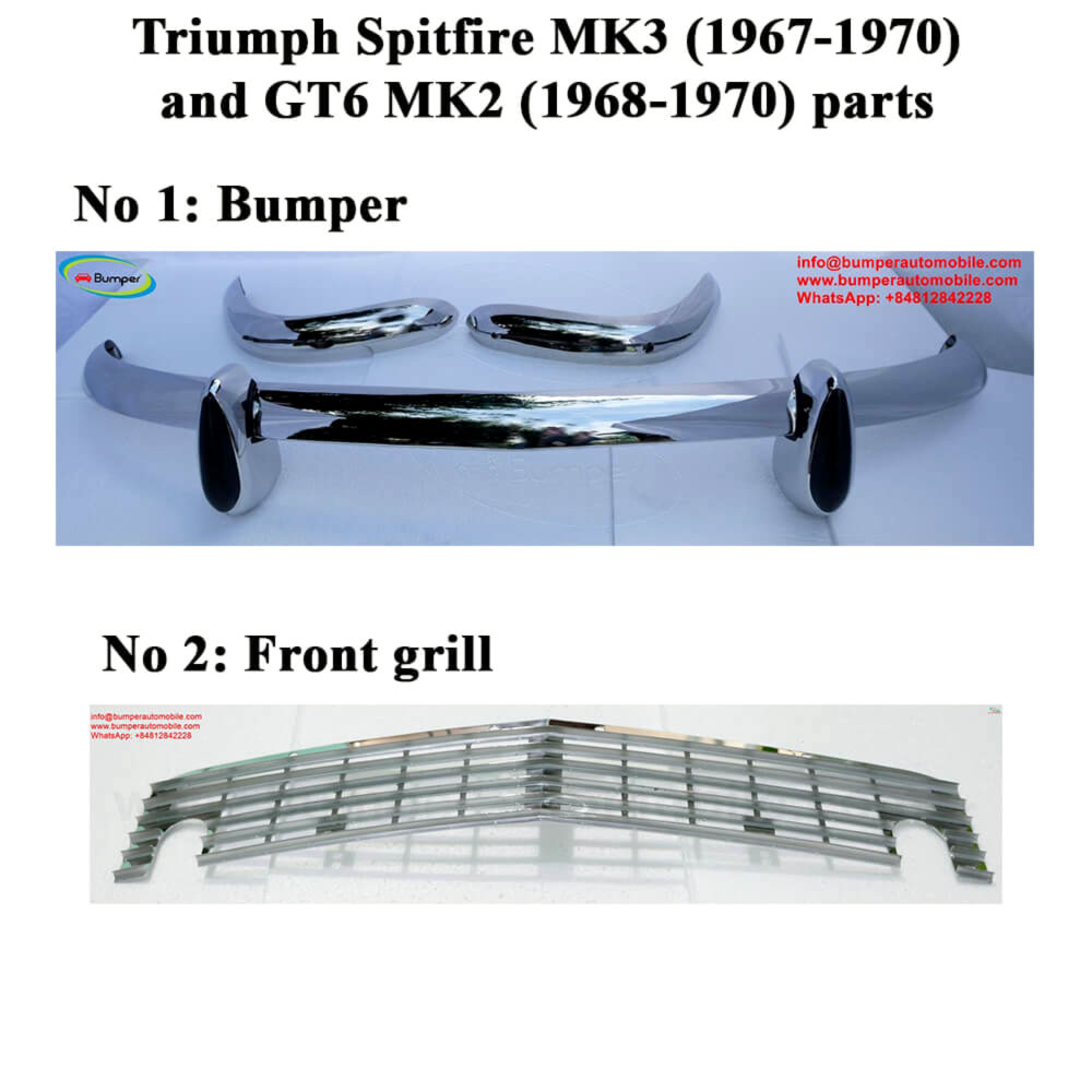 Triumph Spitfire MK3 (1967-1970) and Triumph GT6 MK2 (1968-1970)