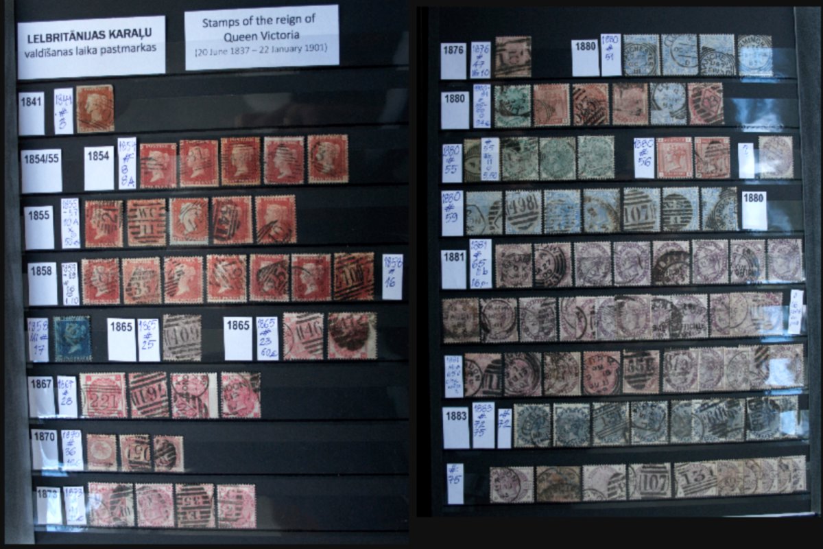 Plaša apjoma Lielbritānijas pastmarku kolekcija 1841-2000