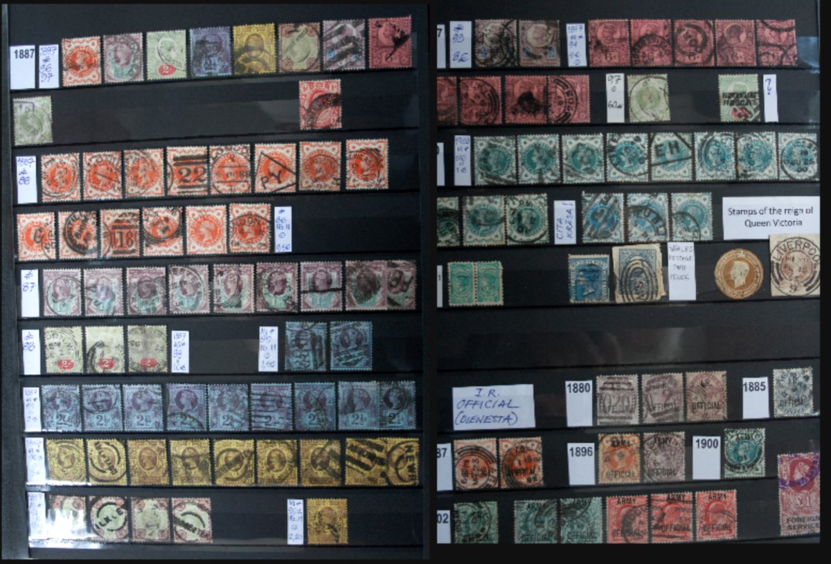Plaša apjoma Lielbritānijas pastmarku kolekcija 1841-2000