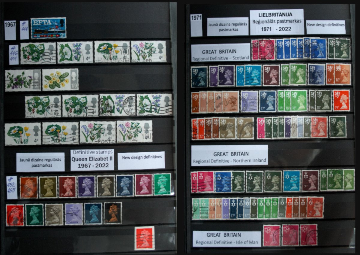 Plaša apjoma Lielbritānijas pastmarku kolekcija 1841-2000