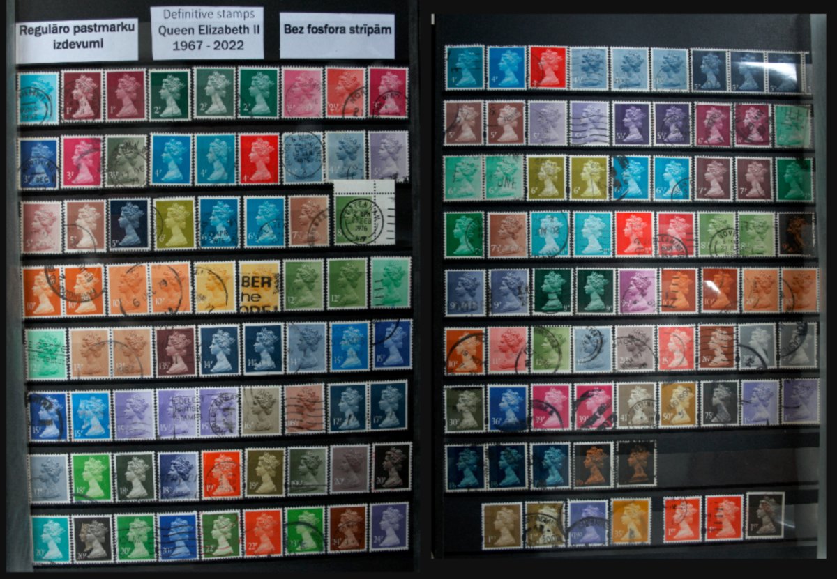 Plaša apjoma Lielbritānijas pastmarku kolekcija 1841-2000