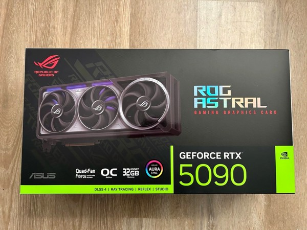 Pārdodu ASUS ROG Astral GeForce RTX 5090 32GB GDDR7 grafikas karti, pilnīgi jaunu