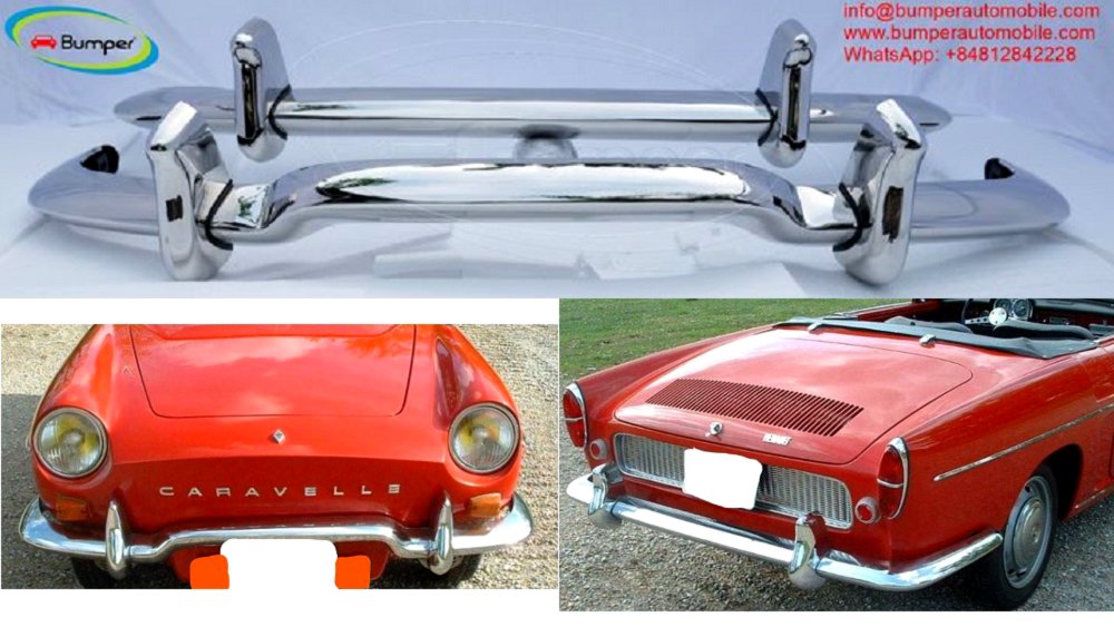 Renault Caravelle and Floride (1958 to 1968) / Renault Dauphine year (1956 to 1967) bumpers 