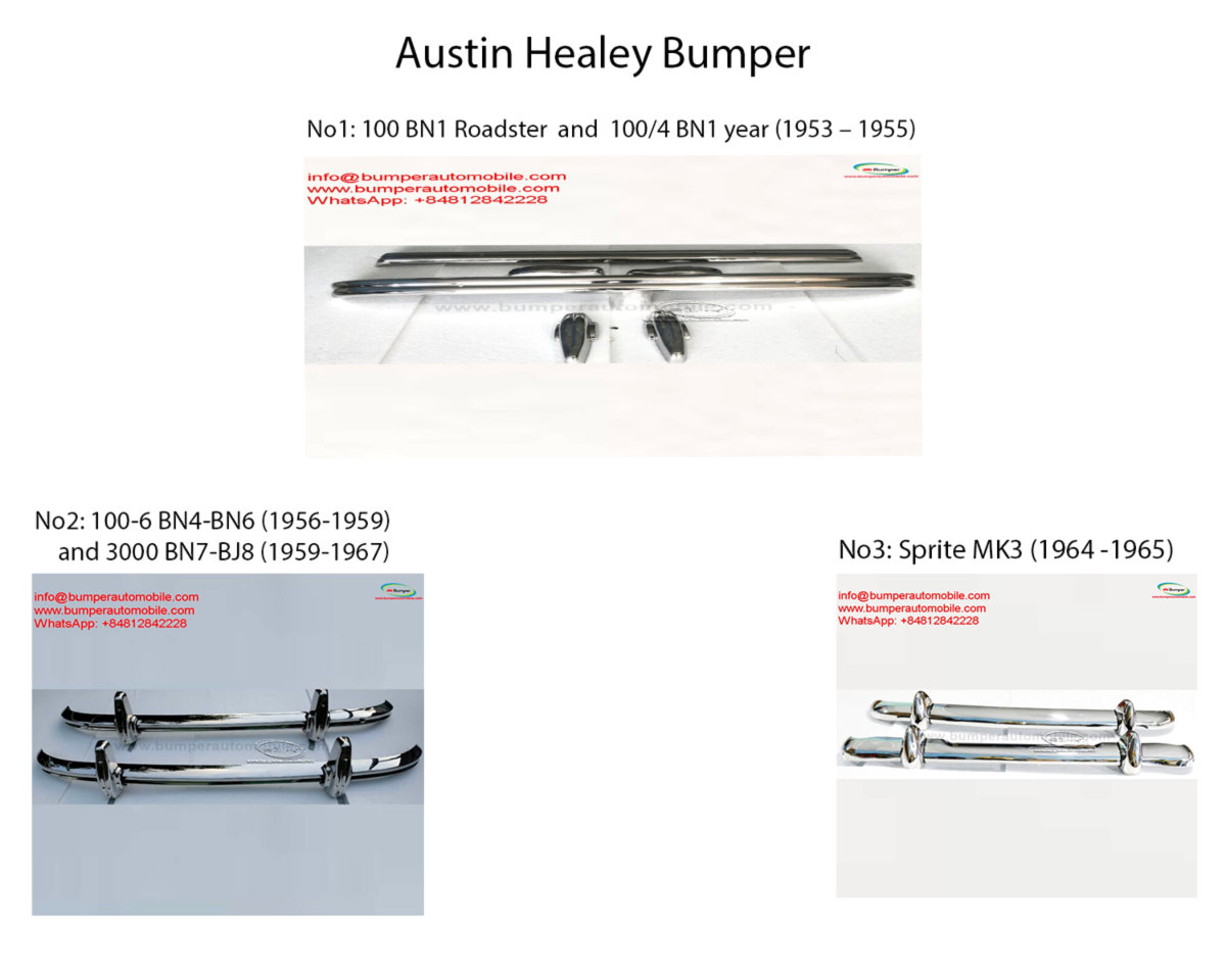 Austin Healey (1953-1967) Bumper Parts for Classic by stainless steel new 