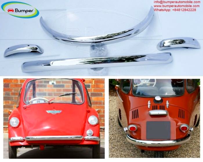 Heinkel Kabine and Trojan (1955-1966) Bumper Parts for Classic by stainless steel new 