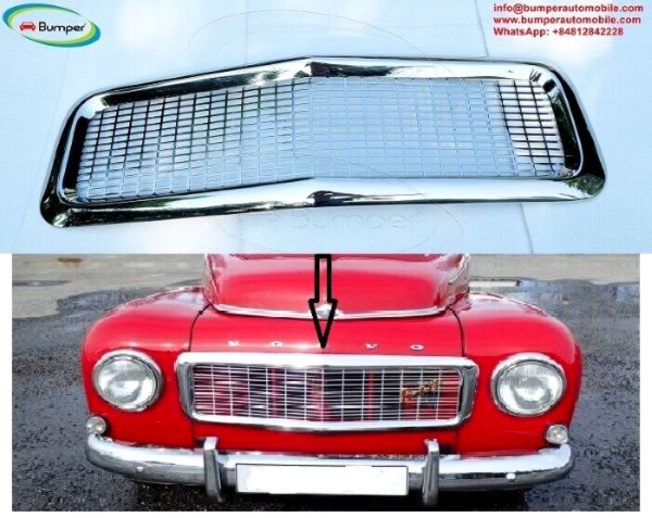 Bumper and grill for Classic Volvo PV 444 year 1947 to 1958 by stainless steel new