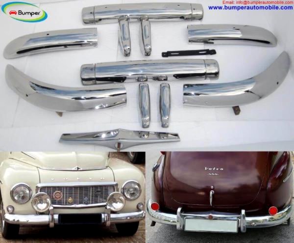 Bumper and grill for Classic Volvo PV 444 year 1947 to 1958 by stainless steel new