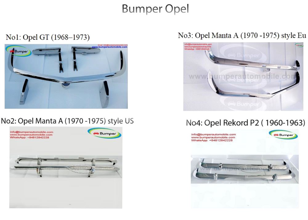 Opel GT (1968 to 1973) / Opel Manta A / Opel Rekord P2 bumpers classic car