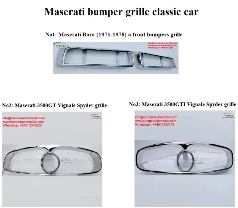 Maserati bumper and grill classic car 