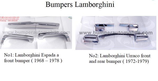 Lamborghini Espada a front bumper (1968 to 1978) by stainless steel new 